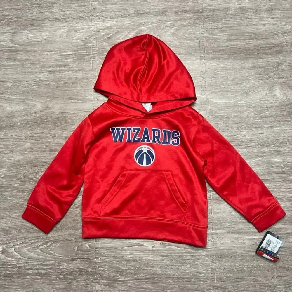 NWT NBA Washington Wizards Red Pullover Hoodie Unisex Kids‎ Size 2T